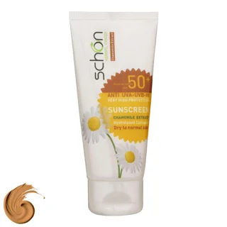 کرم ضد آفتاب رنگی شون، 50 SPF، مدل Herbal Origin، مناسب پوست خشک تا نرمال تنالیته رنگ متوسط و حجم 50